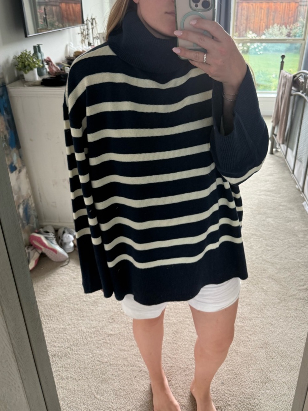NWT WeWoreWhat Striped Turtleneck